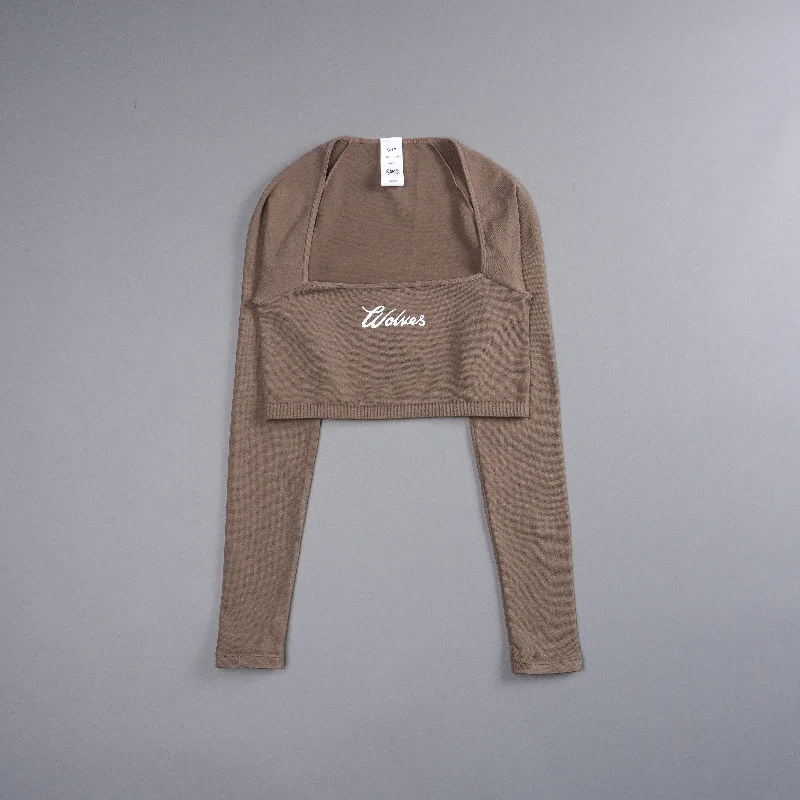 Western Wolves L/S ""Everson Sage Seamless"" Top in Mojave Brown