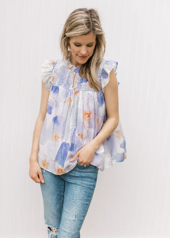 Lavender Watercolor Top