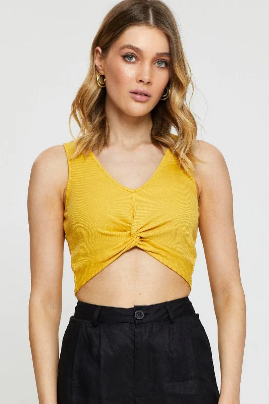 Yellow Crop Top