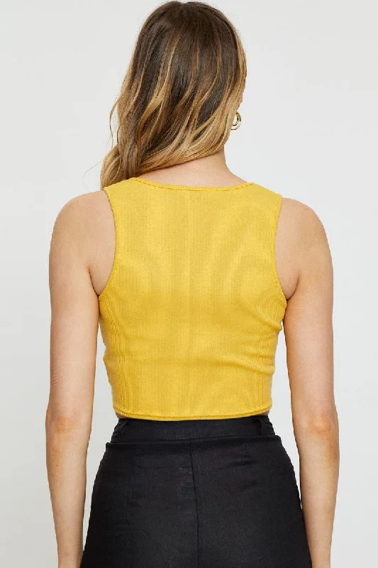 Yellow Crop Top