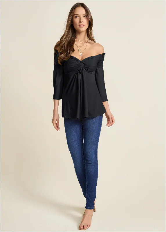 Off-the-shoulder top - Black