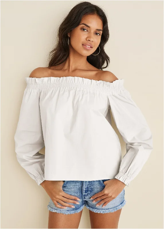 Off-the-shoulder top - Off White