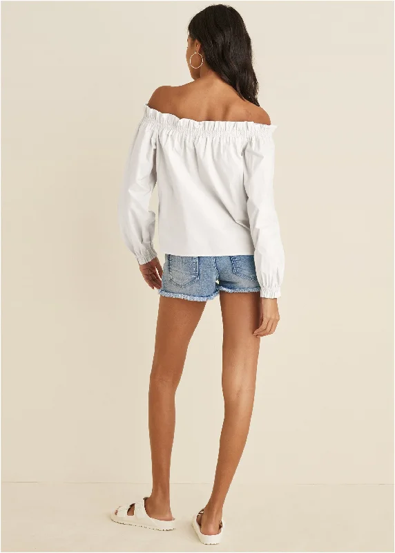 Off-the-shoulder top - Off White