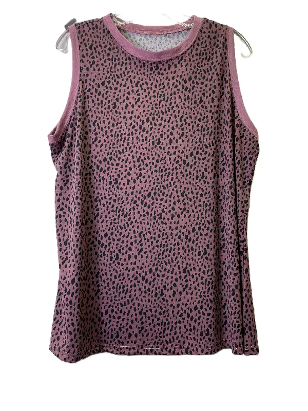 Animal Print Top Sleeveless Size: 2x