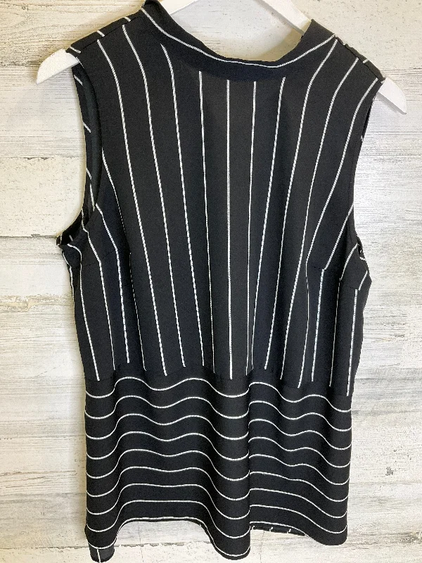 Black & White Blouse Sleeveless Nine West Apparel, Size L