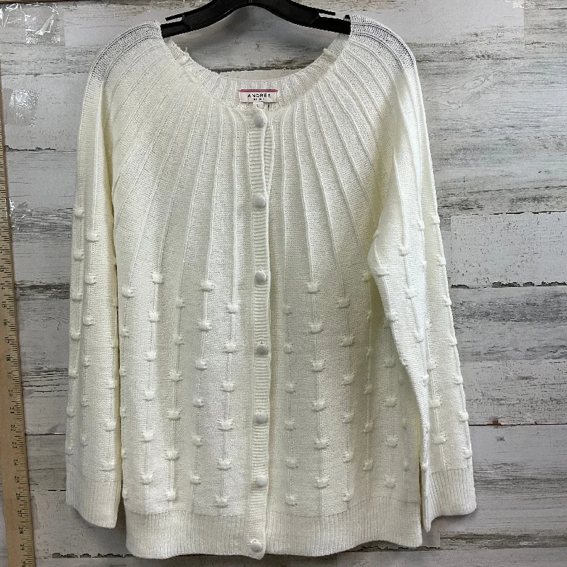 Cream Sweater Cardigan Andree By Unit, Size L