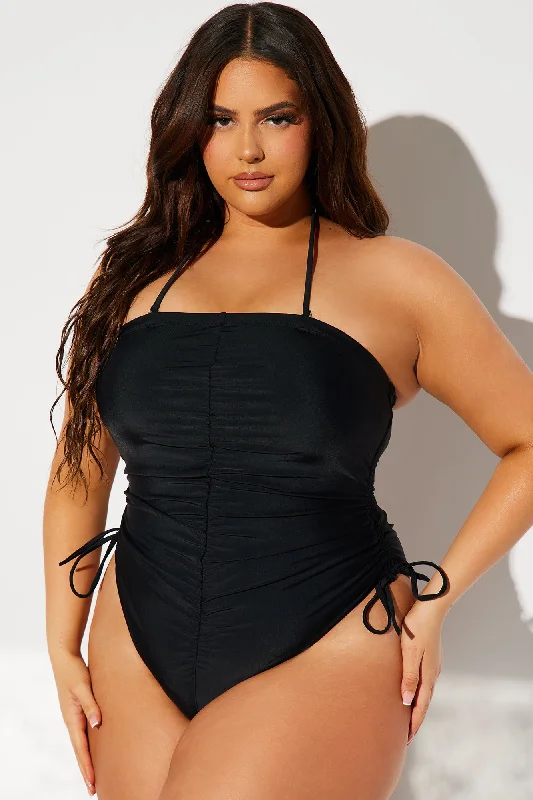 Eloise Ruched 1 Piece Swimsuit - Black