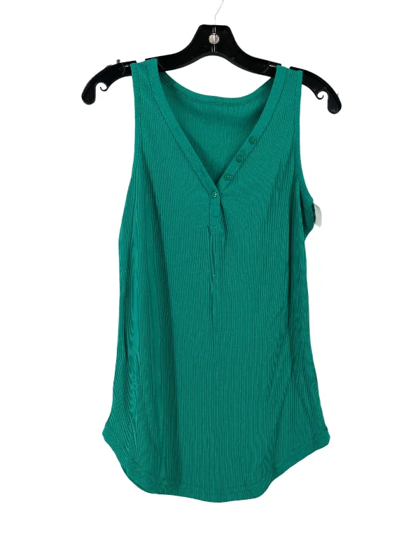 Green Top Sleeveless Clothes Mentor, Size S