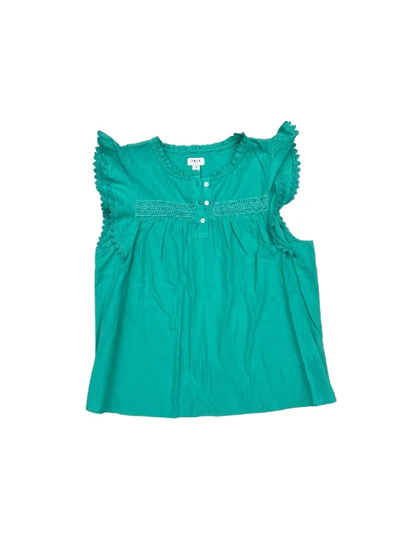 Green Top Sleeveless J. Crew, Size M