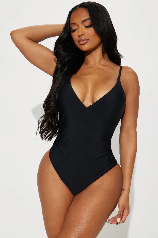 Monica Ruched 1 Piece Swimsuit - Black