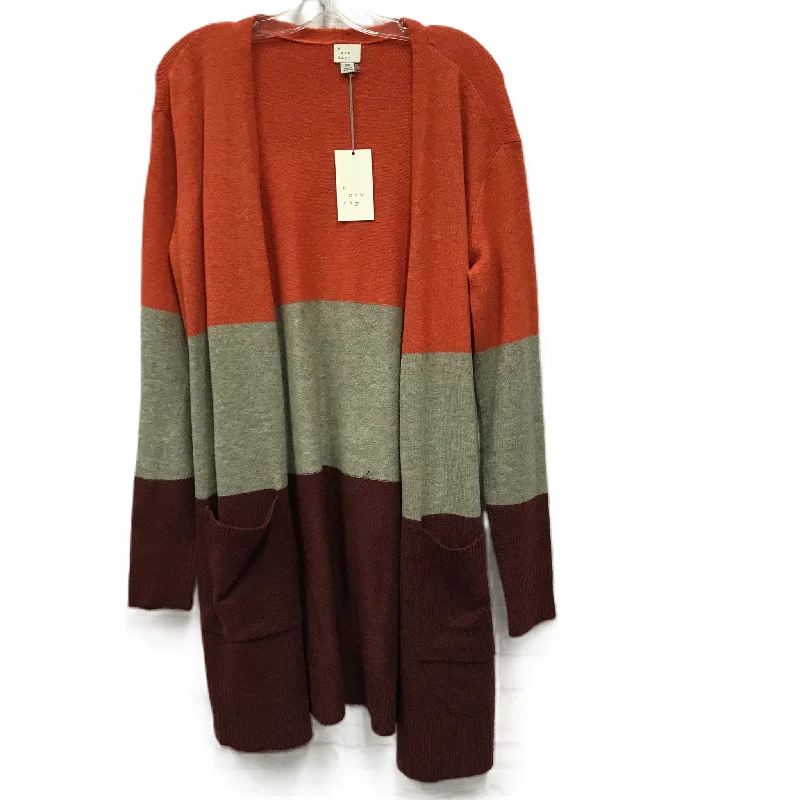 Orange Sweater Cardigan By A New Day, Size: Xs