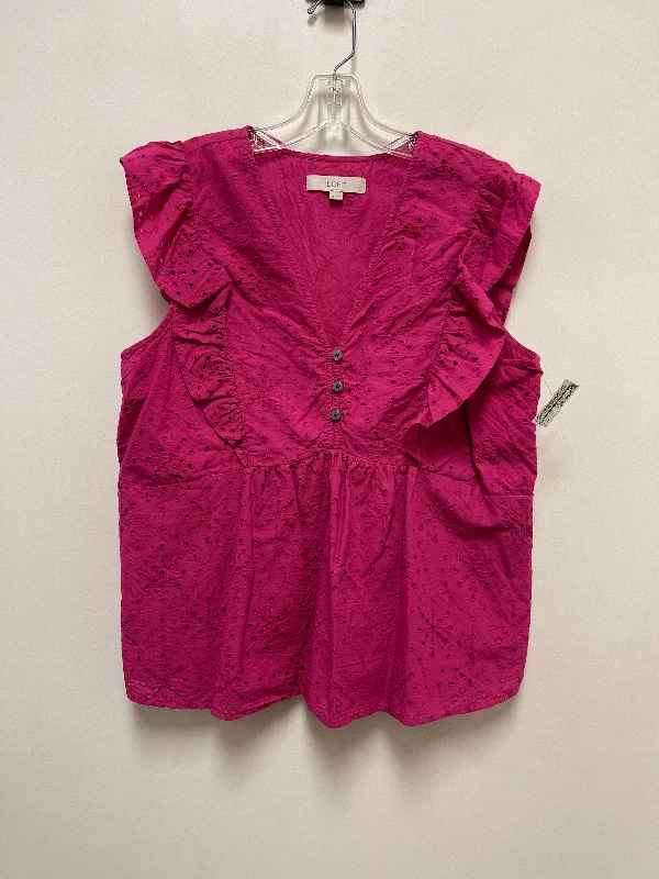 Pink Top Sleeveless Loft, Size M