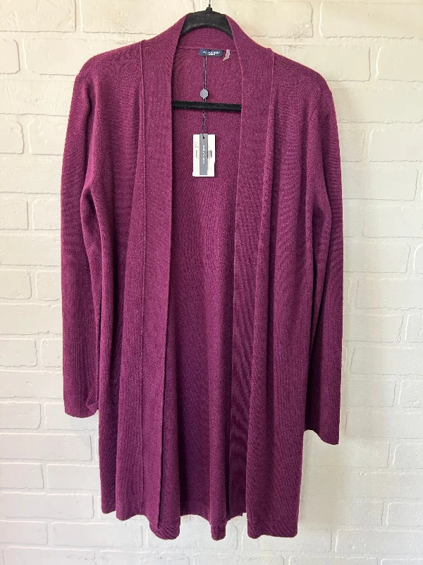 Purple Sweater Cardigan Cashmere Cma, Size M