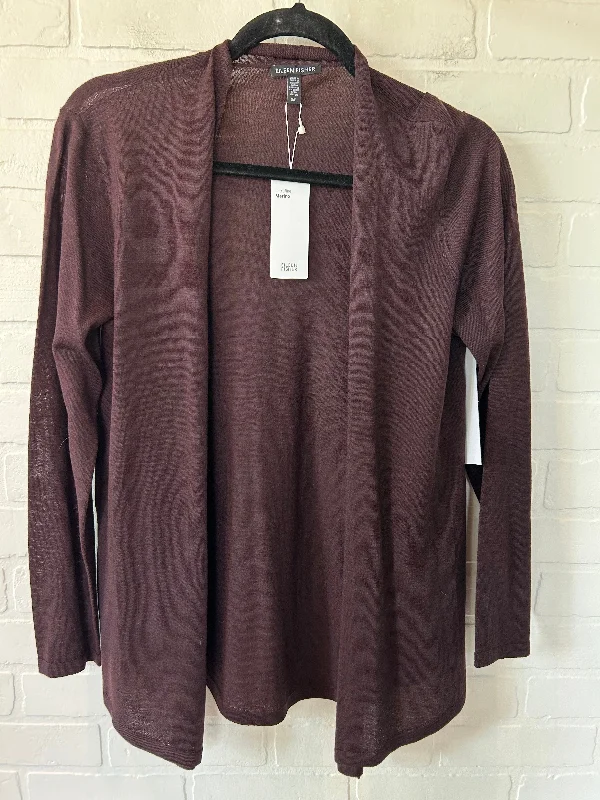 Purple Sweater Cardigan Eileen Fisher, Size S