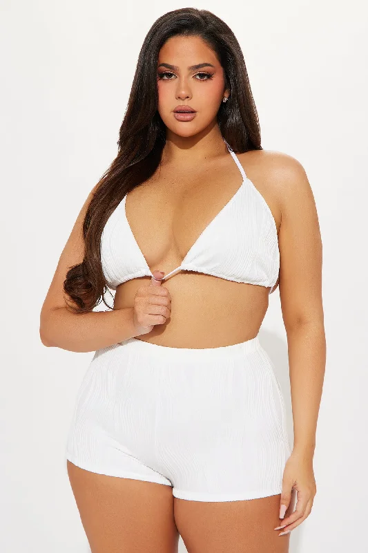 Ramona Textured 2 Piece Bikini - White