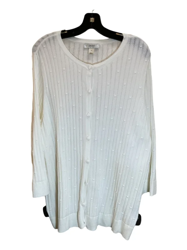 White Cardigan Cj Banks, Size 2x