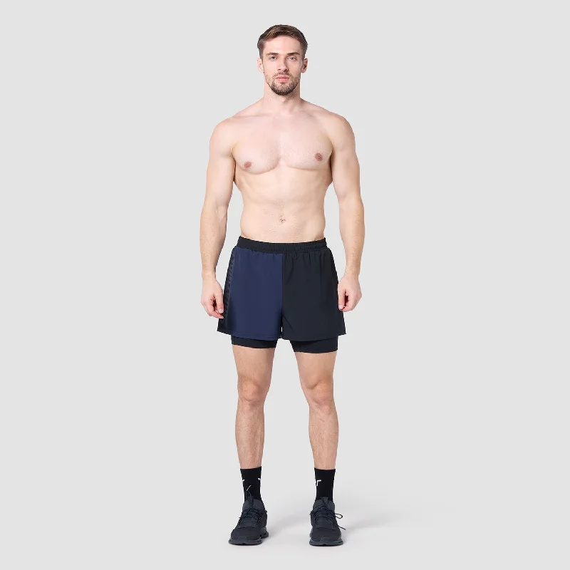 Core 5"" Split 2-In-1 Shorts - Black & Navy