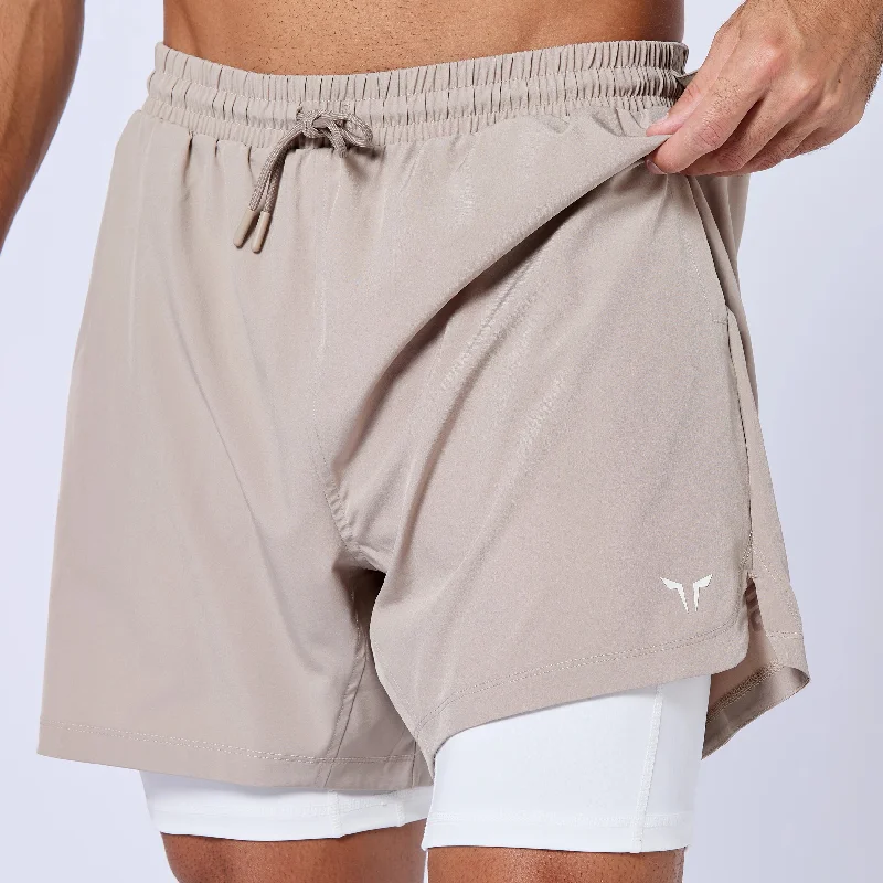 Essential 5"" Pro 2-In-1 Shorts - Cobblestone