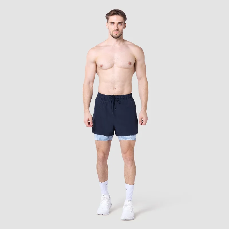 Limitless 2-In-1 5"" Shorts - Navy & Skyway