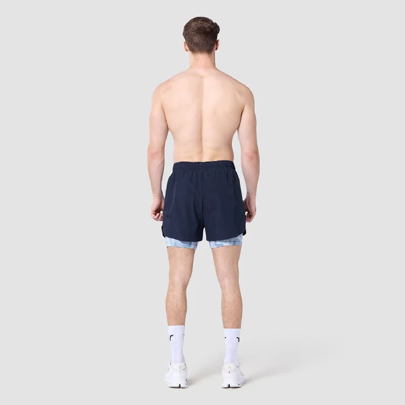 Limitless 2-In-1 5"" Shorts - Navy & Skyway