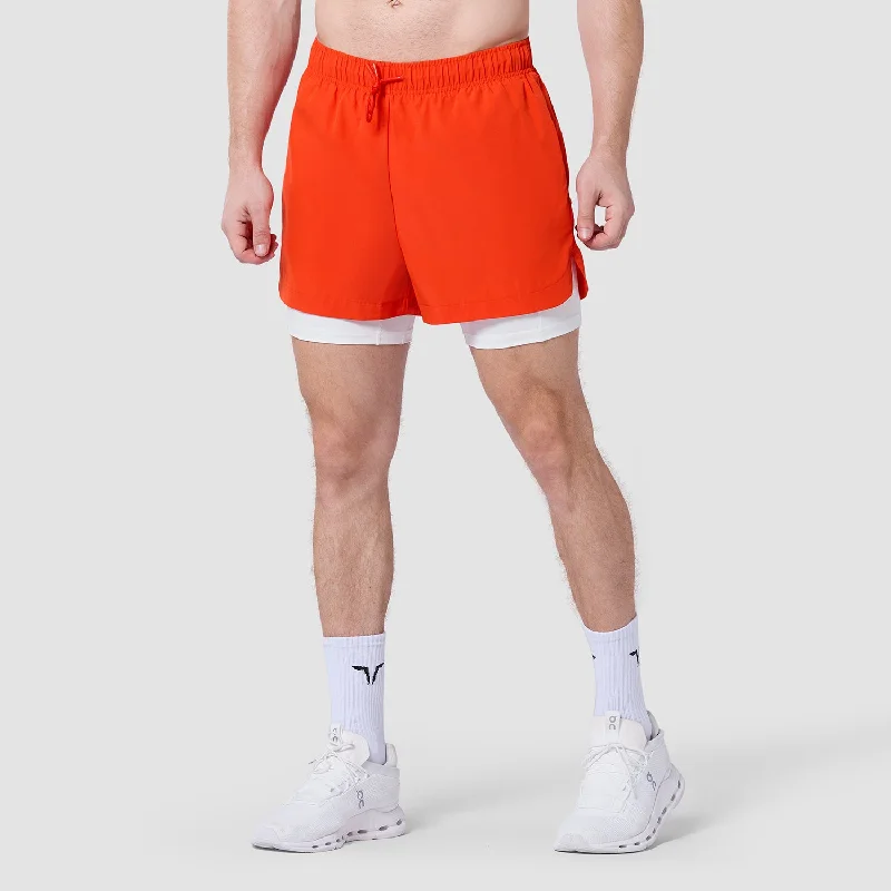 Limitless 2-In-1 5"" Shorts - Orange.Com