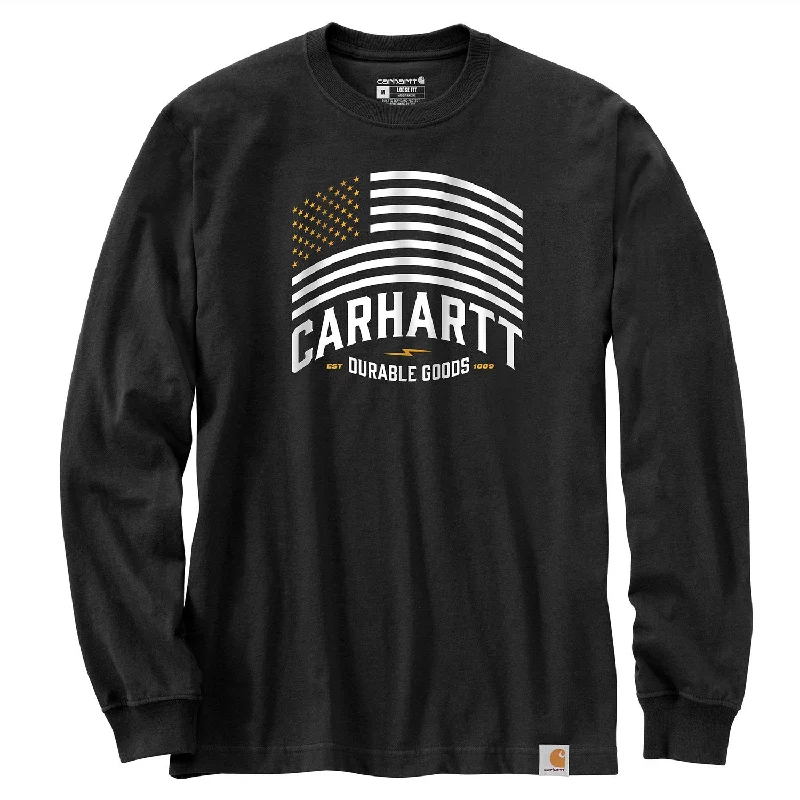 Carhartt Men's Relaxed Fit Midweight Flag Graphic Long Sleeve T-Shirt