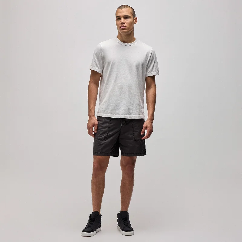 Heavy Luxe Jersey Crew - White