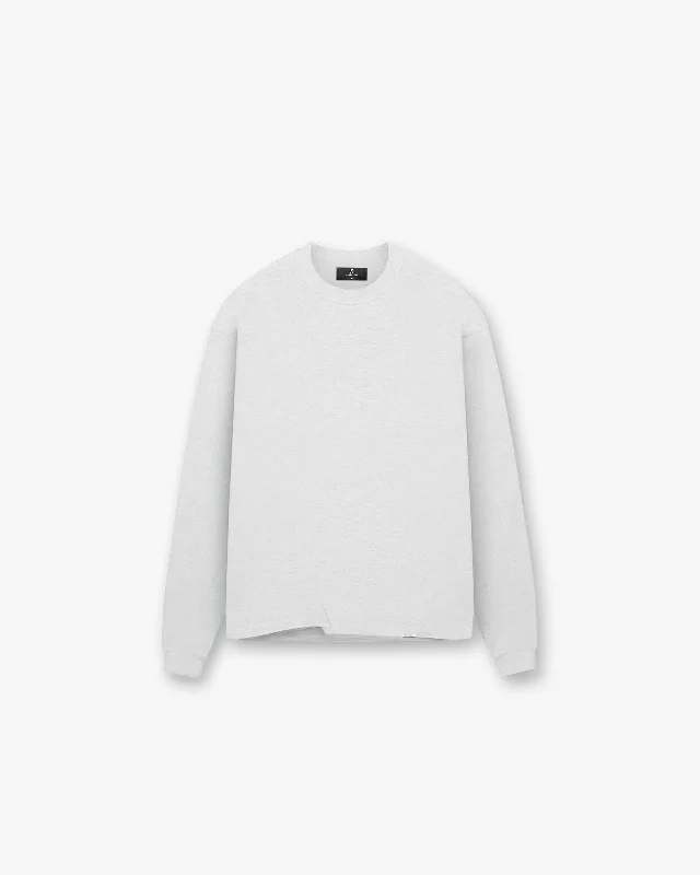 Initial Long Sleeve T-Shirt - Ice Grey Marl