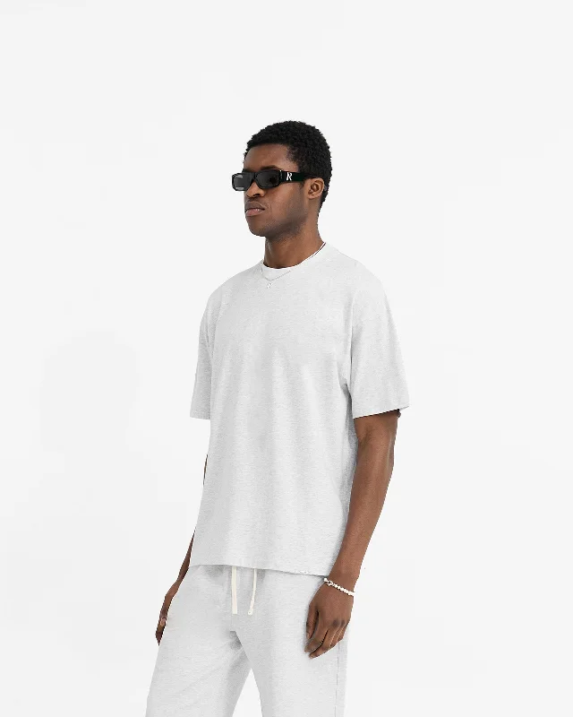 Initial Oversized T-Shirt - Ice Grey Marl