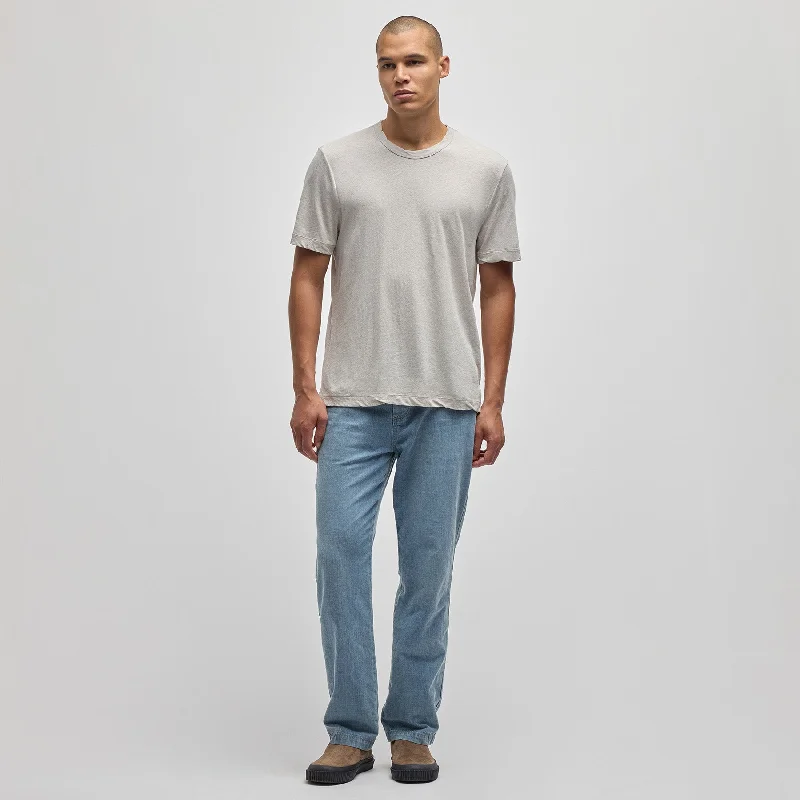 Recycled Cotton Jersey Crew - Salt