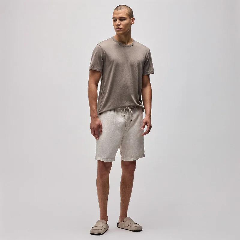 Relaxed Fit Linen Short - Salt Pigment