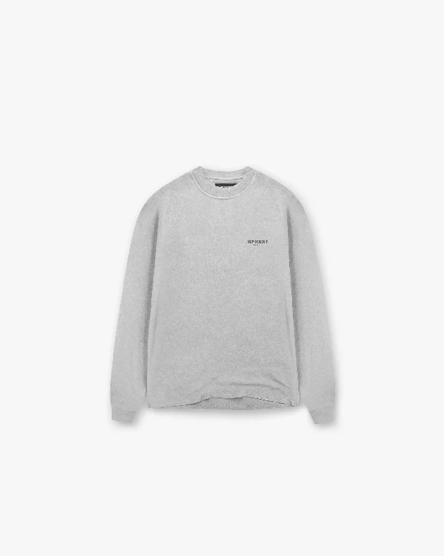 Represent Owners Club Long Sleeve T-Shirt - Ash Grey