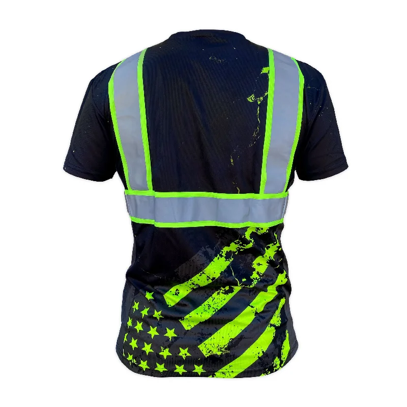 SafetyShirtz SS360º Stealth American Grit Type-O Reflective Safety T-Shirt