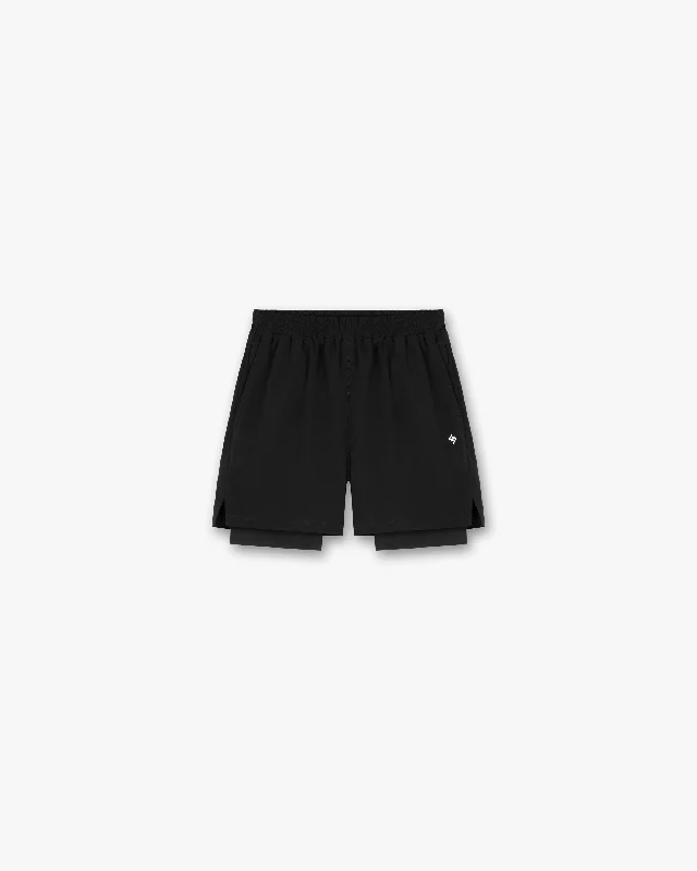 Team 247 2-In-1 Shorts - Black 