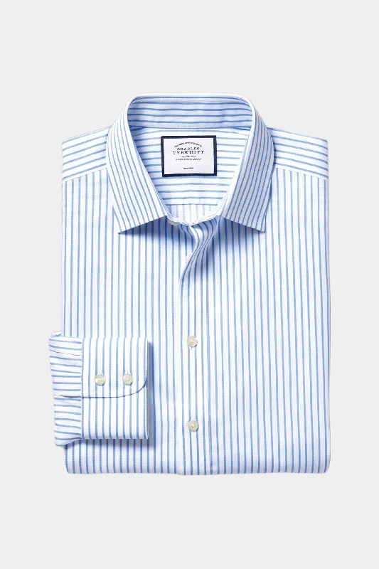 Slim Fit Non-Iron Twill Stripe Shirt