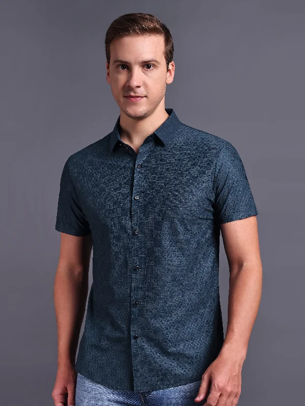 Alaskan Blue Stretchable Imported Shirt