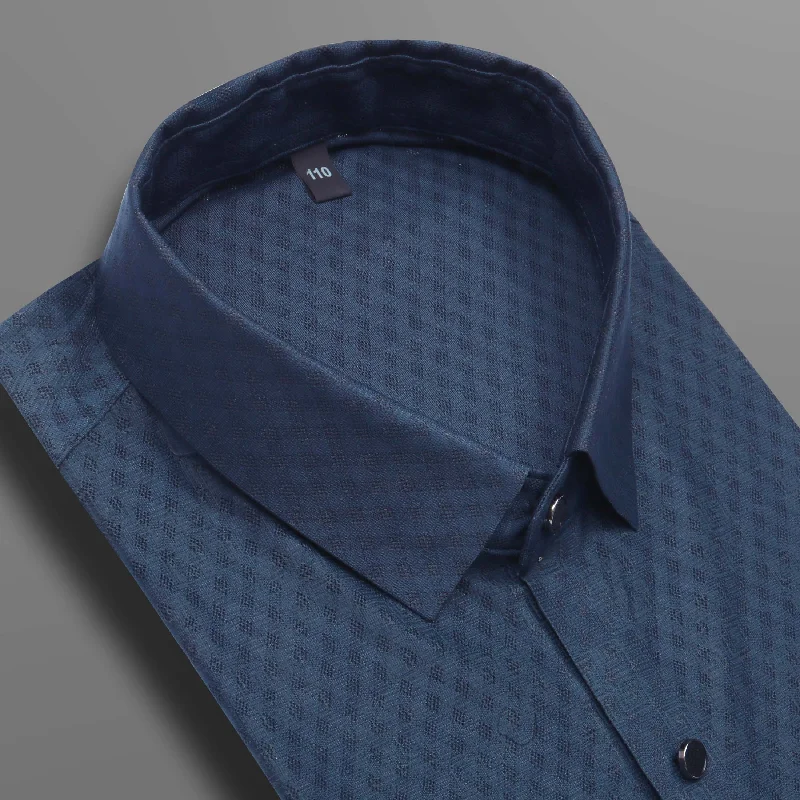 Alaskan Blue Stretchable Imported Shirt