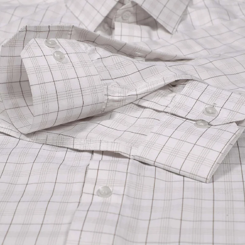 COTTON CHECKS SHIRT White