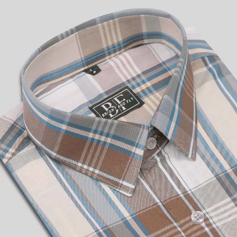 COTTON CHECKS SHIRT Brown  Rama