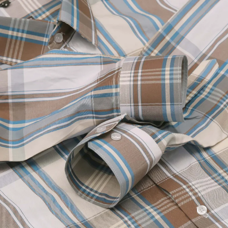 COTTON CHECKS SHIRT Brown  Rama