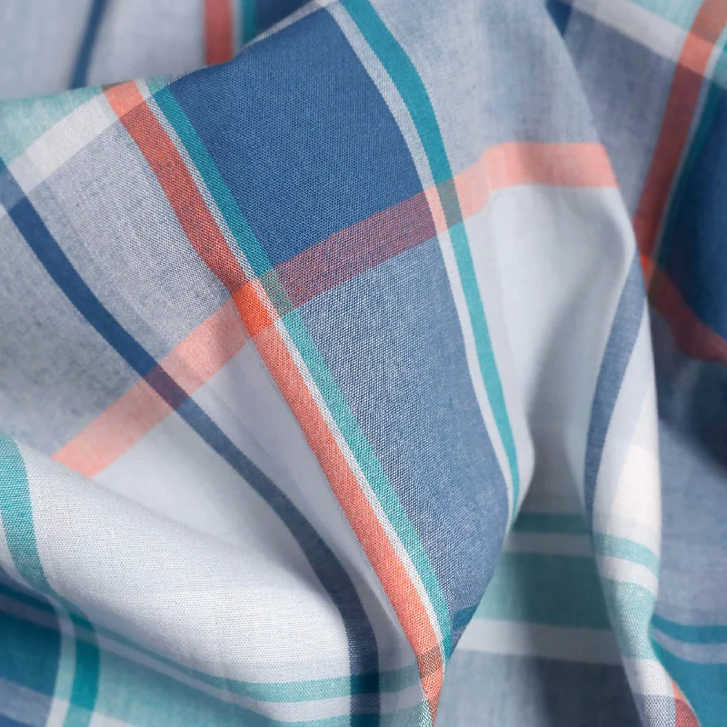 COTTON CHECKS SHIRT Rama Blue