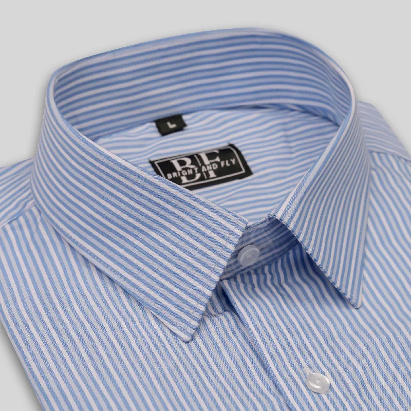 COTTON STRIPED SHIRT  Blue White