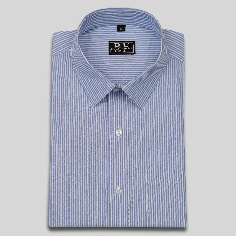 COTTON STRIPED SHIRT  Blue White