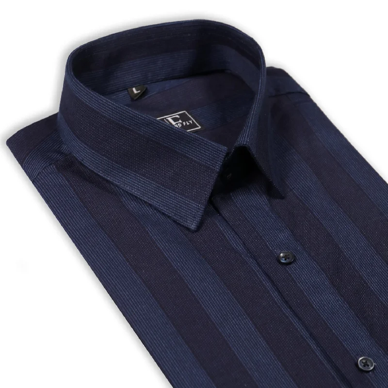 Classic Design Cotton Blue Striped Shirt