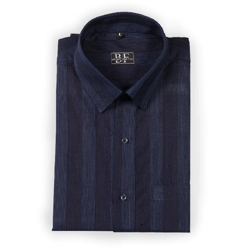 Classic Design Cotton Blue Striped Shirt