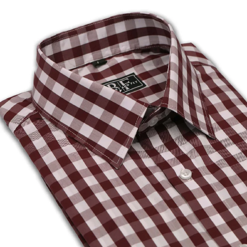 COTTON CHECKS SHIRT Brown