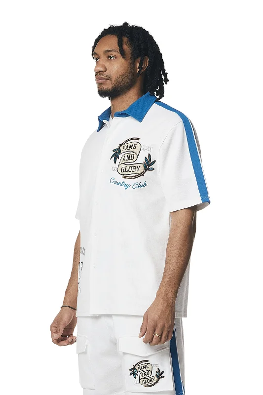 Country Club Waffle Shirt - Blue