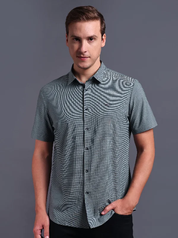 Grey Stretchable Imported Shirt