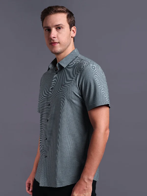 Grey Stretchable Imported Shirt