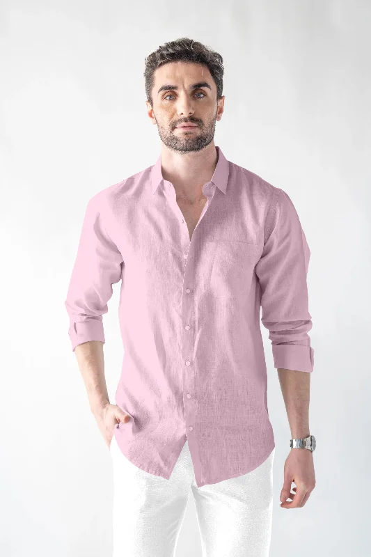 Linen Soft Touch Pink Shirt